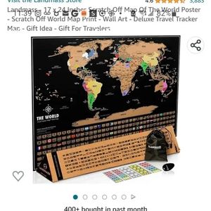 Scratch off map of the world